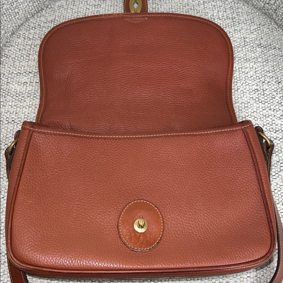 Vintage Coach Sheridan Glenwood Bag Classic Brown Leather Crossbody Bag - Picture 5 of 11